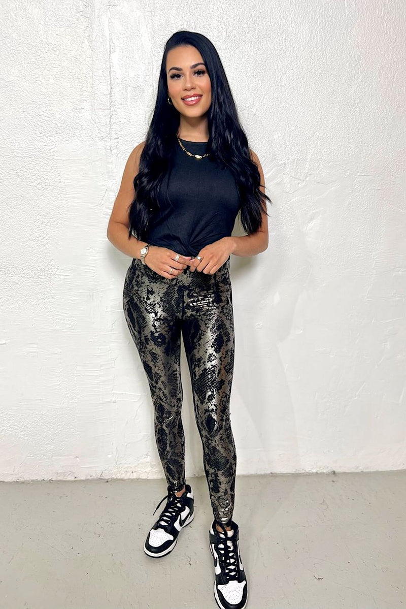 Eclipse Black and Silver Leggings