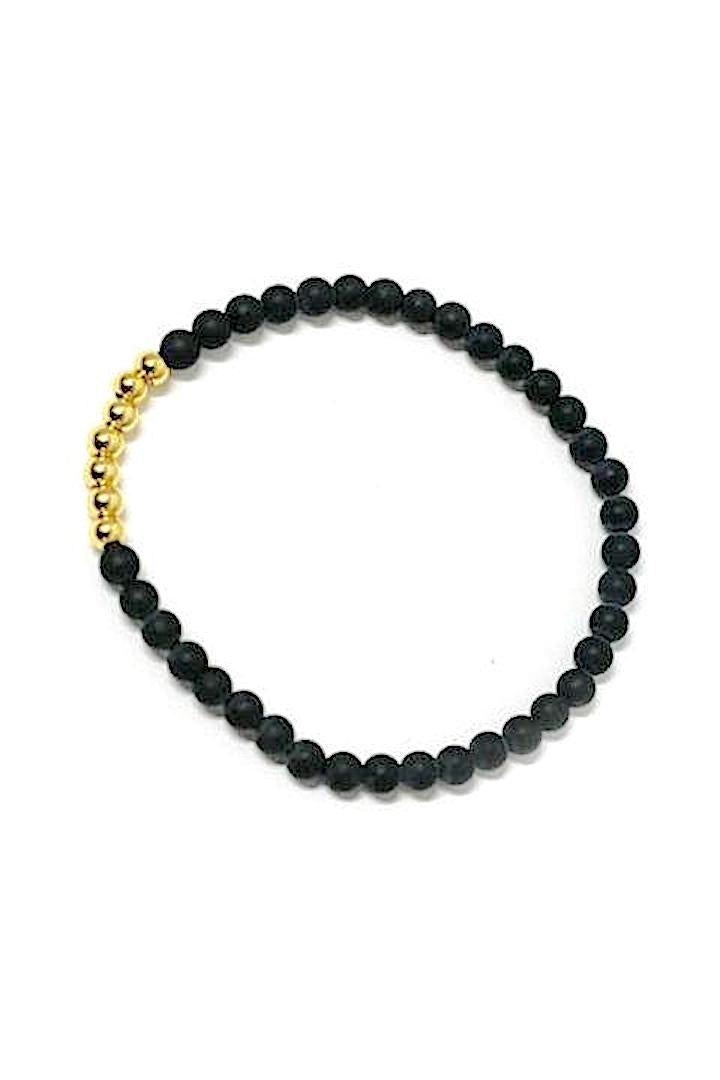 Black & Gold Bead Bracelet