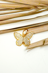 -Crystal Butterfly Charm-  This butterfly charm is a great addition to a bracelet or link necklace.