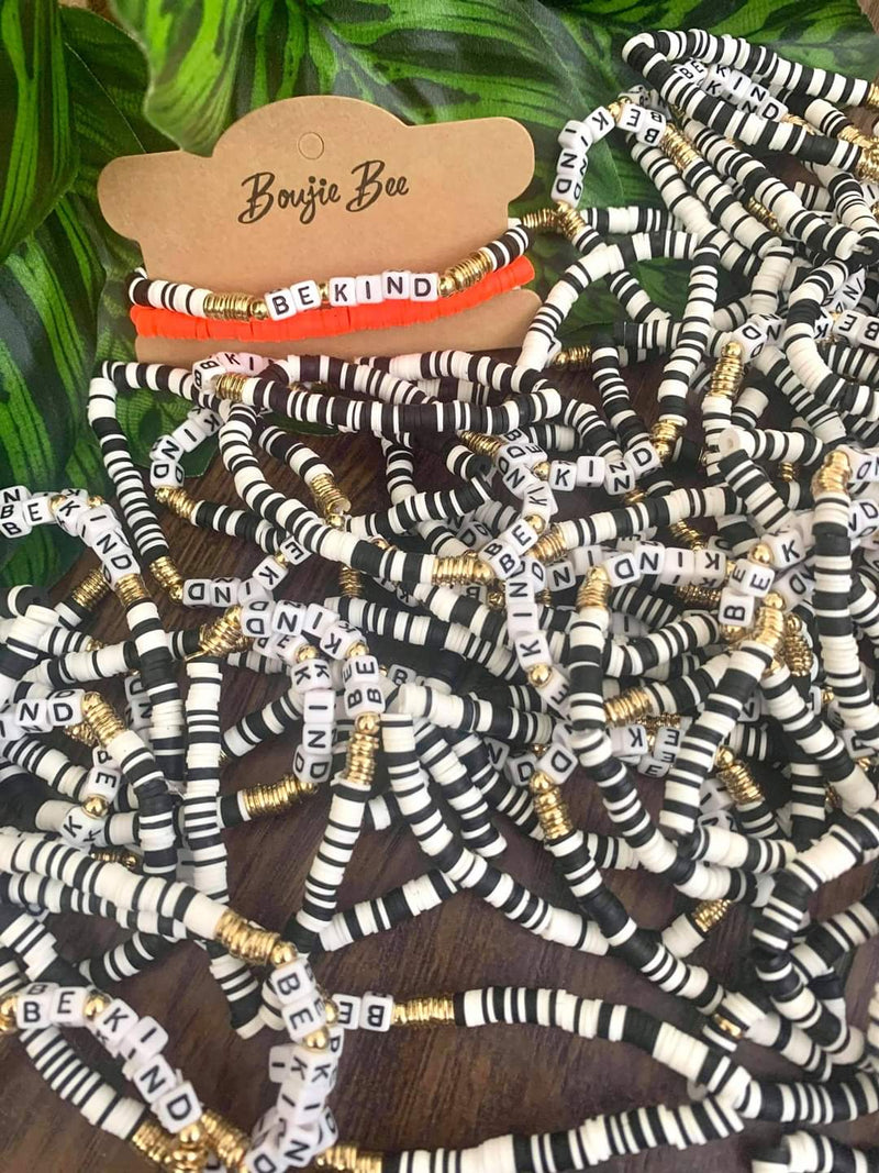 These Boujie Bee Beaded Bracelet Sets are bold yet trendy! The colorful set comes with one solid color band and one band with a saying ,they are sure to make a statement with their bright colors! Sold by Torie Swimwear and Swimsuit