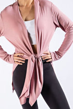 -Yoga Cardigan-  This lightweight cardigan is just right for tossing in your gym bag and wearing after class. This piece is dressy enough to carry on to date or coffee with friends.
